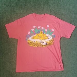 VINTAGE Baby Ducklings Flowers T Shirt Size XL